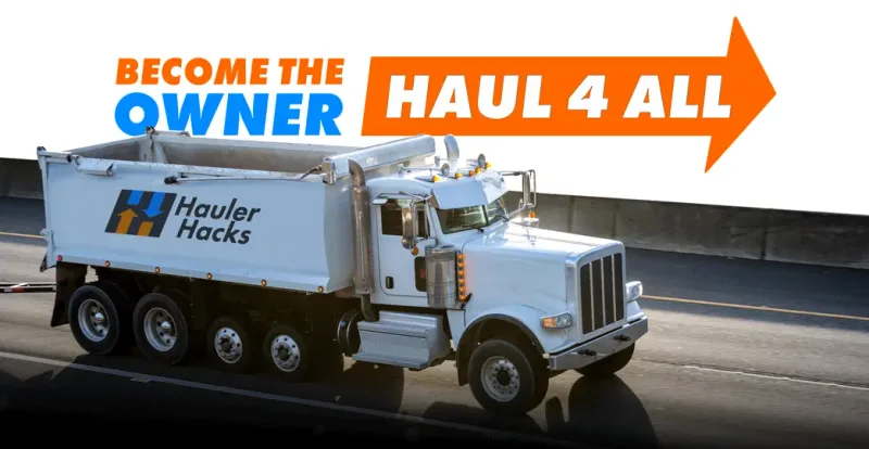 Hauler Hacks website shown on a laptop mockup